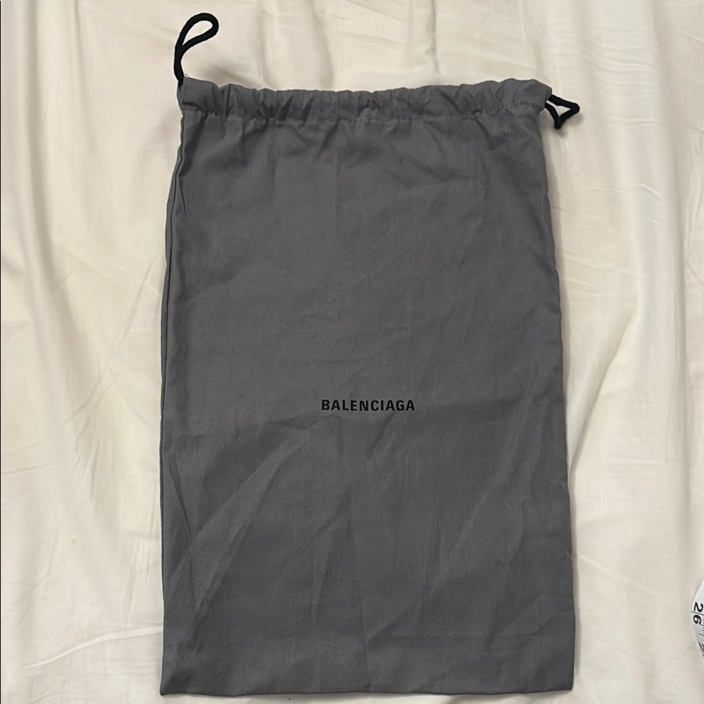 Balenciaga Charcoal Drawstring Bag